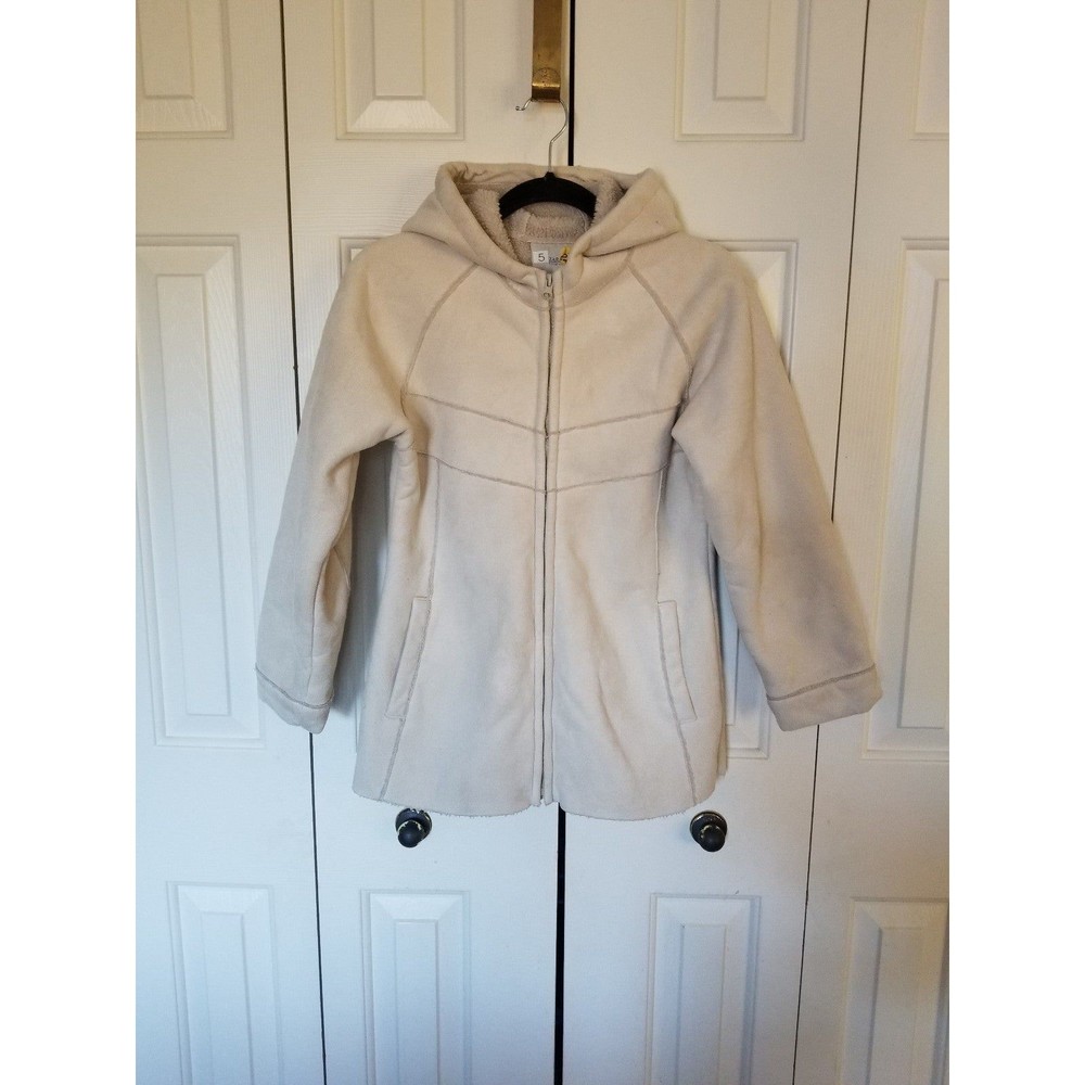 Zara kids sherpa shearling beige cream hooded coat jacket 12 - Picture 1 of 5